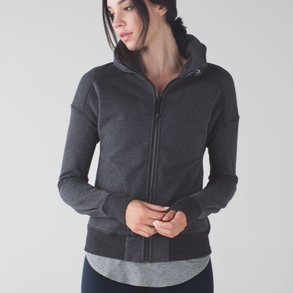 lululemon athletica Dark Charcoal Zip-Up Sweatshirt